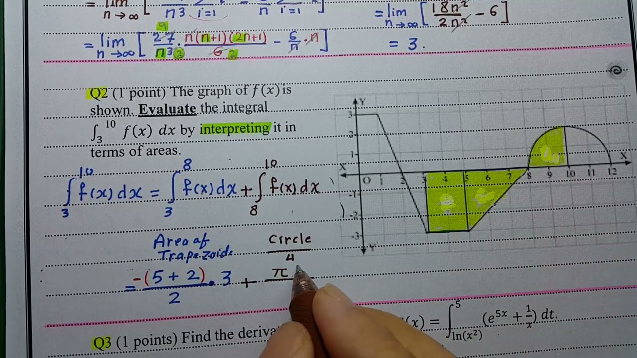 - جامعة الأمير سلطان Math 113 - calc 2 psu - Major Exam 1 Term 241 part 1