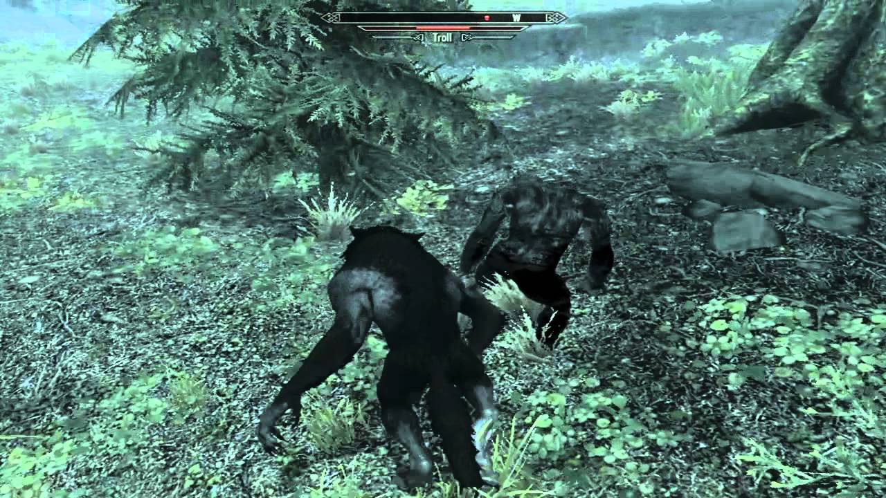 Skyrim Warewolf Vs Bigfoot - YouTube.