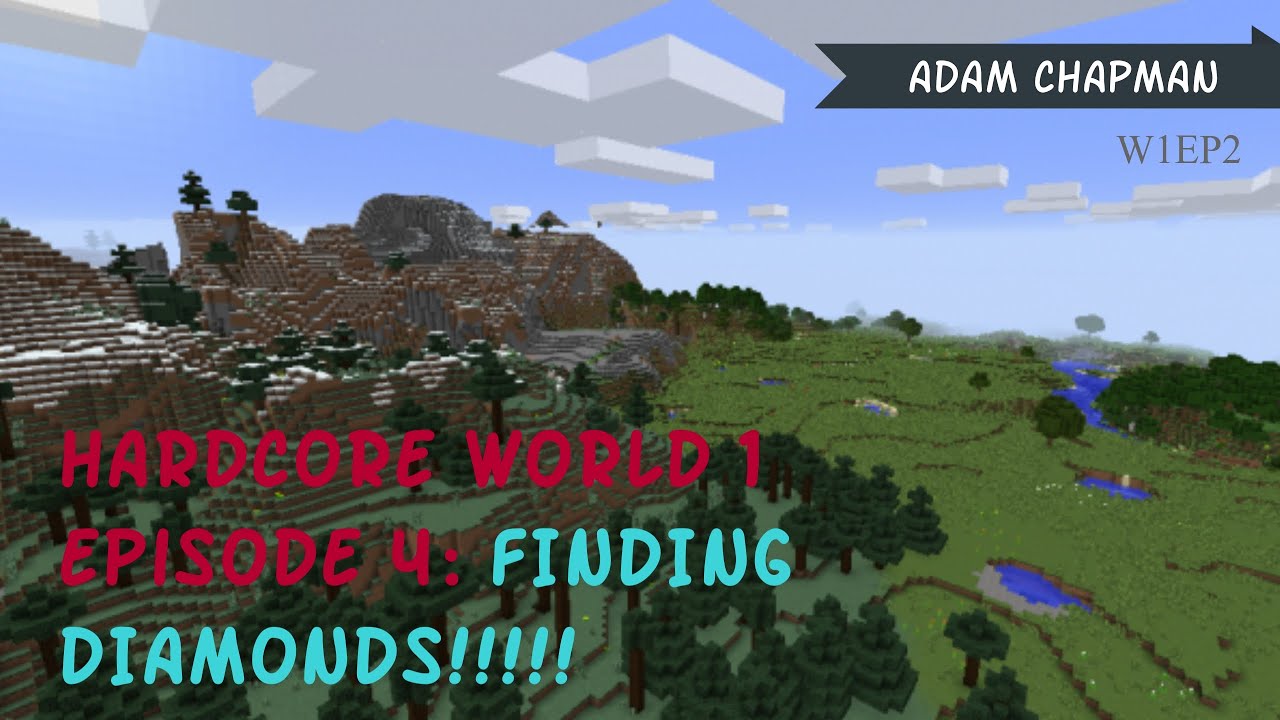 W1 EP4 FOUND DIAMONDS IN THE FIRST MINUTE: Minecraft Hardcore - YouTube