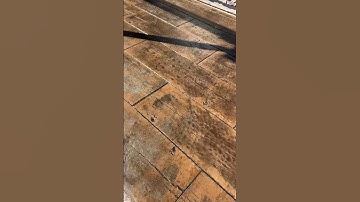 Wood STAMPED concrete porch #gotitcoach #concrete #woodworking