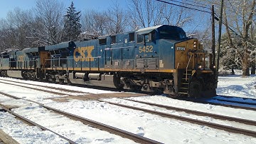 CSX ES40DC Leads Coal Train W/ 4 GEs
