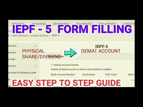 IEPF 5 FORM EASY PHYSICAL SHARE/DIVIDEND TRANSFER TO DEMAT ACCOUNT| Client Master list|Hindi/English