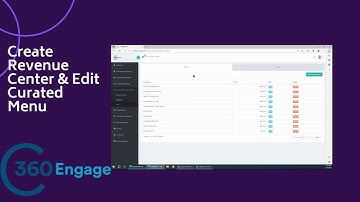 8  Create Revenue Center and Edit Curated menu