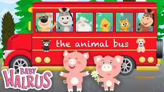 The Animals On The Bus | Animated Nursery Rhymes &amp; Kids Songs