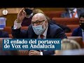 El tremendo enfado del portavoz de Vox en el Parlamento andaluz