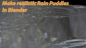 How to make Rain Puddles In blender