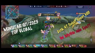 Minsitar 2023 Mobile Legend Top Global vs Dyroth