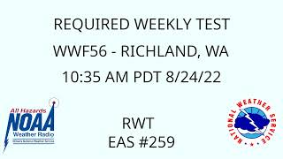 NWS Pendleton Required Weekly Test - WWF56 - EAS #259 - 10:35 AM PDT 8/24/22