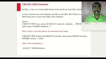 View in SQL (Create View, Update View and Drop View) - Video -14