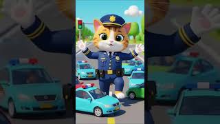 রাস্তায় ট্রাফিক কন্ট্রোল করছে বিড়াল। Cats are controlling traffic on the road
