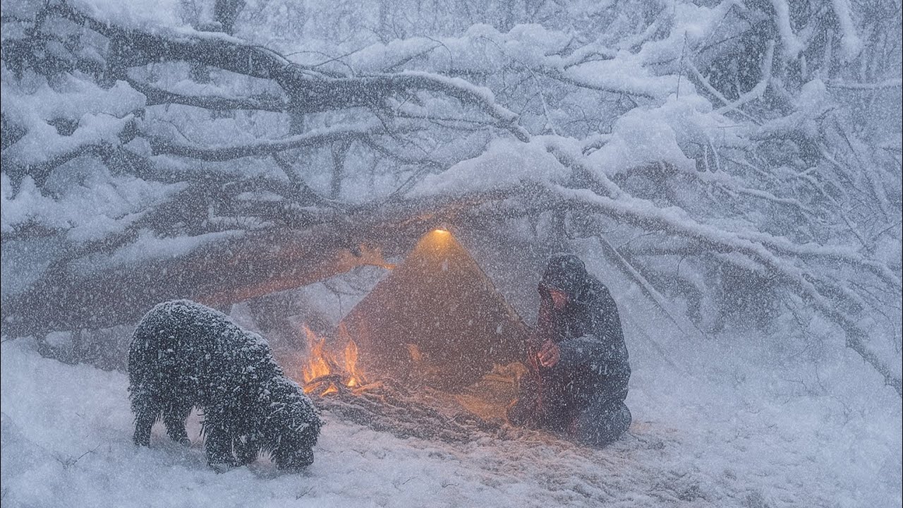 3 Days Trapped in a Brutal Snowstorm (-17°C) | Shelter & Fire Survival Challenge