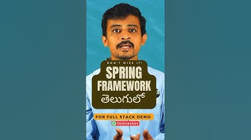 What is spring framework- explained in Telugu by teluguwebguru #javaspring #springframework