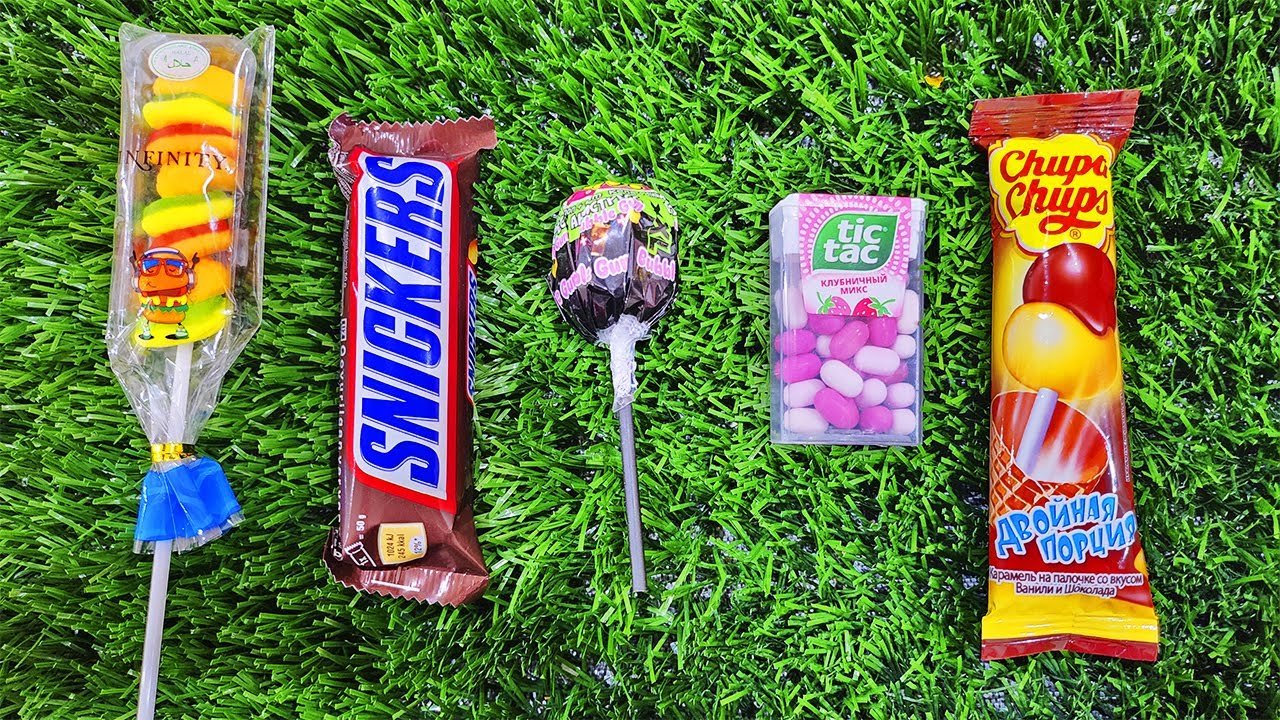 Satisfying video Asmr lollipops candy unboxing video Asmr opening video and chocolate gummy candy