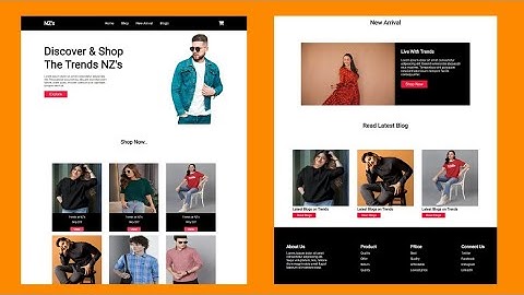 Ecommerce Website Using HTML CSS & JavaScript | Ecommerce Website Using HTML and CSS