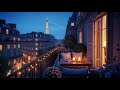 Paris Balcony at Night With Jazz Music | Cozy Evening with Eiffel Tower Views and Jazzy Vibes