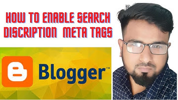 How To Enable Search Discription In Blogger|How to Add Meta Tags In Blogger|Add meta tags in blogger