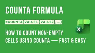 Count Non-Empty Cells in Excel Instantly with COUNTA