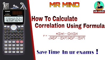 HOW TO CALCULATE CORRELATION (r) USING FORMULA |#MR_MIND |#SCIENTIFIC |#EQUATION |#FX-991MS |#TAMIL
