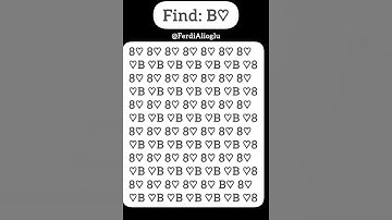 Optical illusion test for hawk eyes: Seek & Spot B♡ within 5 sec. ##opticalillusion #seek #encontro