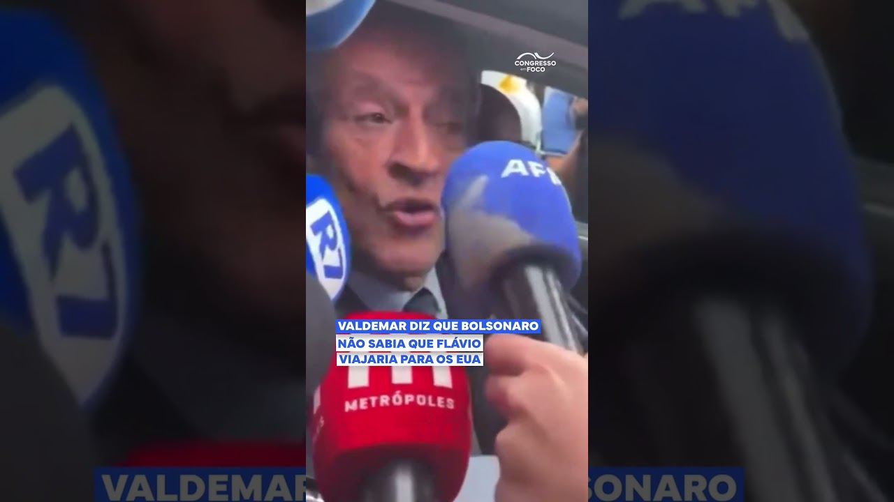 Valdemar diz que Bolsonaro não sabia que Flávio viajaria para os EUA Valdemar diz que Bolsonaro não sabia que Flávio viajaria para os EUA