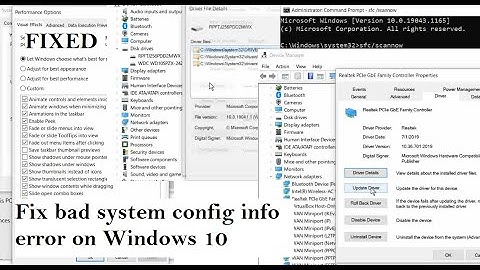 how to fix bad system config info error on Windows 10 and windows 11