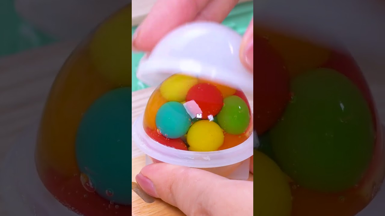 Amazing Rainbow Jelly Ball Dessert🌈  Satisfying ASMR | Mini Cake #shorts #asmr #miniature #minicake