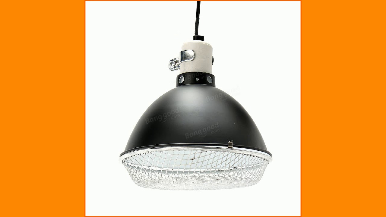 E27 UV Light Reflector Holder Ceramic Reptile Tortoise Lampshade Clamp with Switch