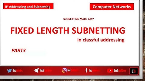 Fixed Length Subnetting-part3|Subnetting in Classful IP Addressing