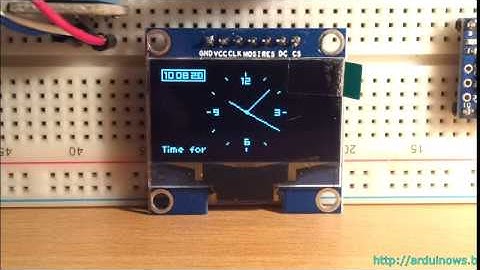 Analog/digital clock on oled display