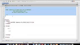 إحترف HTML في 46 دقيقة للأستاذ عبد الله عيد (تجميعية دروس ).