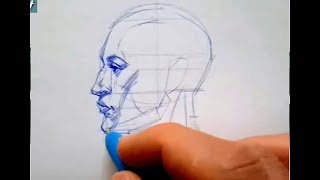 How to draw a face shape - easy drawing