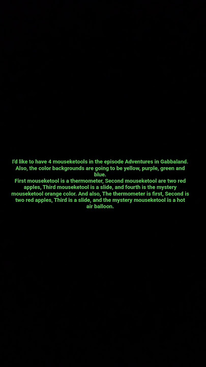 My idea for @PickingTheMousketools