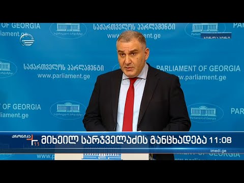 ადამიანის უფლებათა დაცვის კომიტეტის თავმჯდომარის მიხეილ სარჯველაძის განცხადება