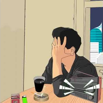 #SHORTS VIRAL ANIMASI GALAU DANGDUTAN SAMBIL NGOPI ROKOK