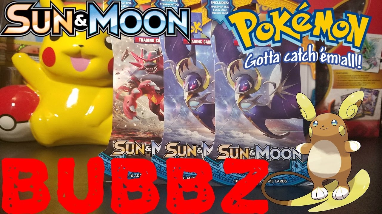 POKEMON SUN AND MOON BOOSTER PACKS OPENING! - YouTube