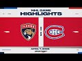 NHL Highlights | Panthers vs. Canadiens - April 7, 2026