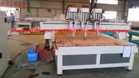 Nc studio Control 3Spindles Woodworking CNC Machine with High Quality