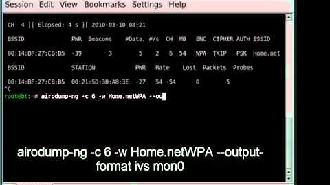 YouTube  WPA Cracking with Captions and Voice, using Backtrack 4
