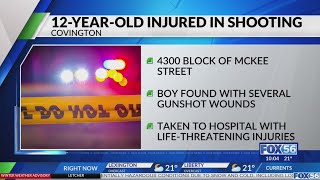 12-year-old Covington juvenile in critical condition after shooting
