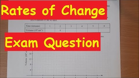 Rates of Change Exam Question, Part 2