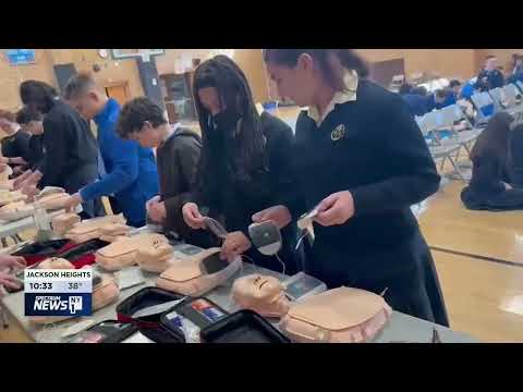 News 12 NY Resurrection Ascension Catholic Academy Students learn CPR