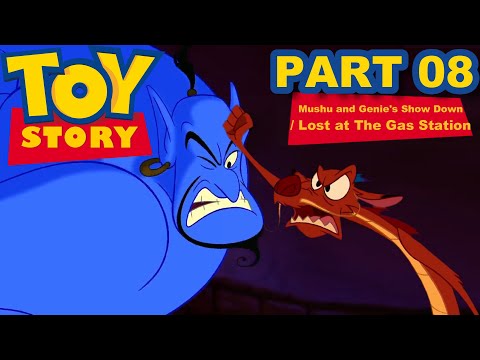 Kronk S Toy Story Part 08 Mushu And Genie S Showdown Lost At The Gas Station