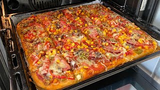 İNANILMAZ BİR LEZZET👌🏻💯HER GÜN OLSA YERİM-pizza yapımı