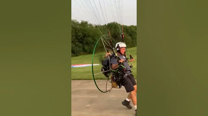 The perfect paramotor launch!
