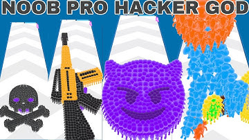 NOOB VS PRO VS HACKER VS GOD   in  Crowd Number Evaluation 3D