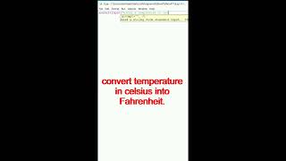 convert temperature in Celsius into Fahrenheit |python #shorts  #python #viralvideo #icatips