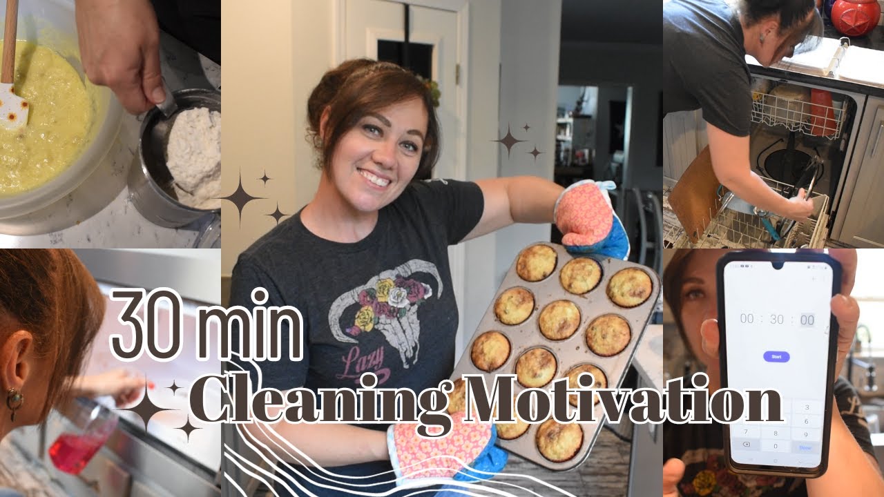 30 MIN CLEANING MOTIVATION CHOCOLATE CHIP BANANA MUFFINS YouTube