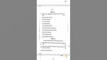 botany hons major 3 cell biology questions paper 2025 / full video in channel/ botany hons 2nd sem /