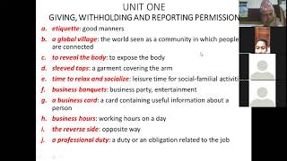Class 10, English Unit-1, Virtual zoom class