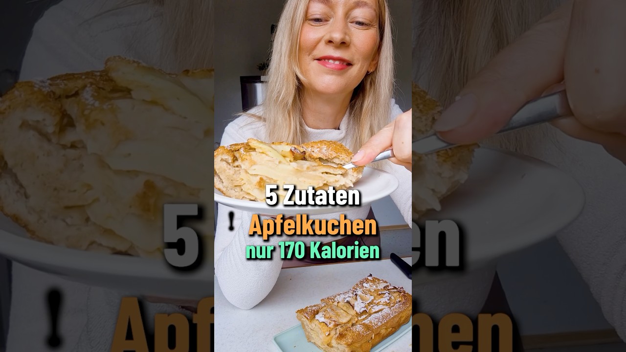 Kalorienarmer Apfelkuchen mit nur 5 Zutaten 🥧 - YouTube Kalorienarmer Apfelkuchen mit nur 5 Zutaten 🥧 - YouTube